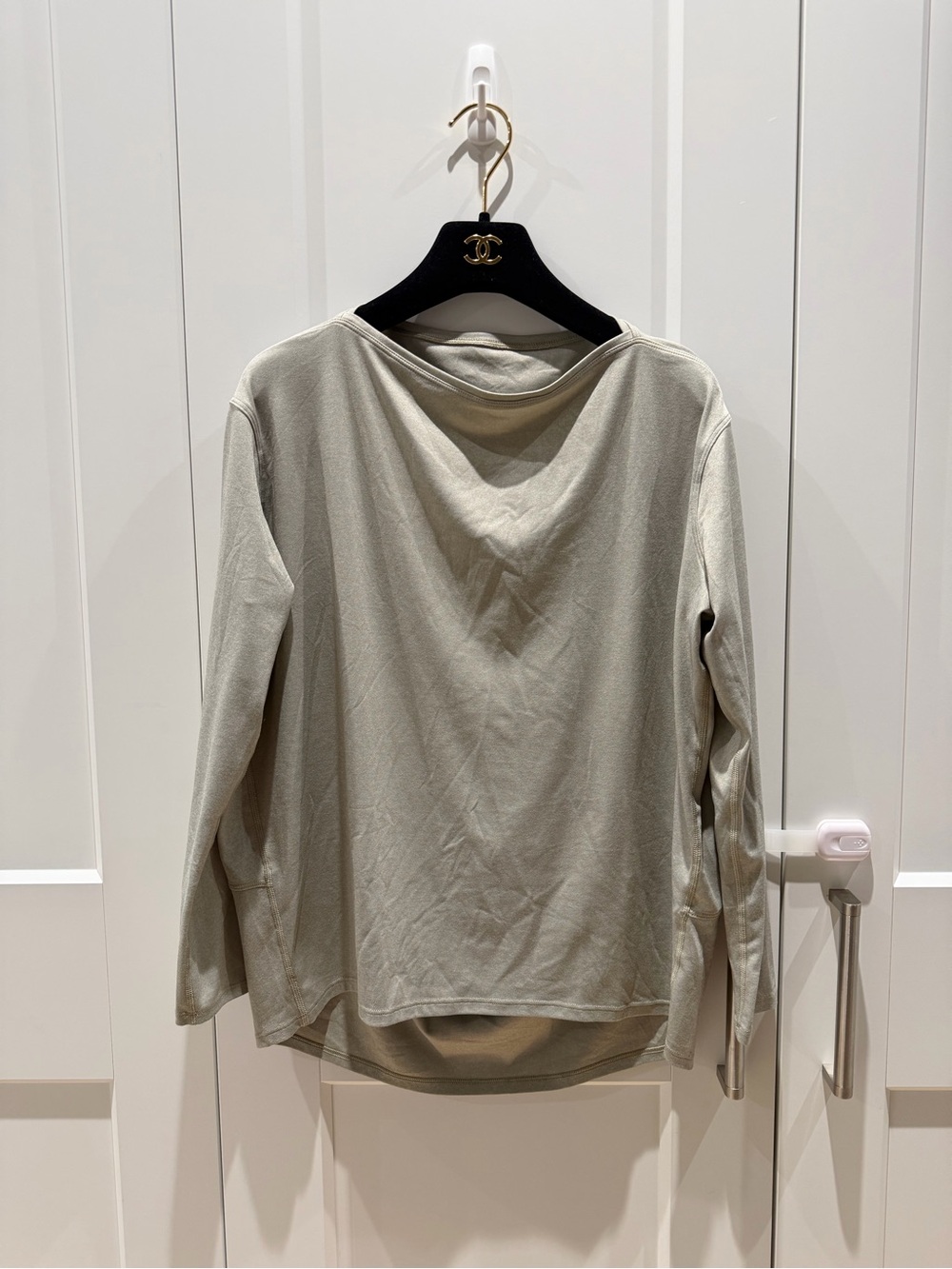 💕 Lululemon Back in Action Long-Sleeve Shirt Nulu | Heathered Raw Linen | Size 2